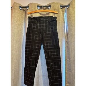 Like New Zac & Rachel Women's Black Grid Pattern Pants